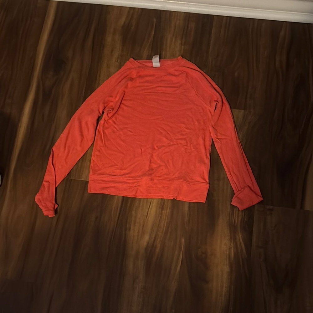 Athleta Vibrant Coral Long Sleeve Top
